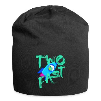 Two Fast Rocket Frog Space 2 Years 2nd Birthday - Jersey Beanie - black - Front