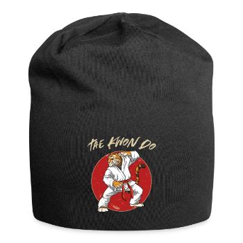 Taekwondo Tiger - Lustige TKD Koreanische - Jersey-Beanie - Schwarz - Vorne