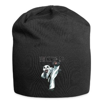 Taekwondo Panda - Lustige TKD Koreanische - Jersey-Beanie - Schwarz - Vorne