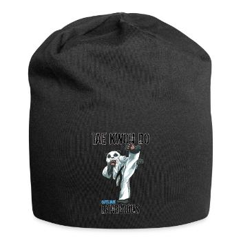 Lustiger Taekwondo Panda - Lustiger TKD - Jersey-Beanie - Schwarz - Vorne