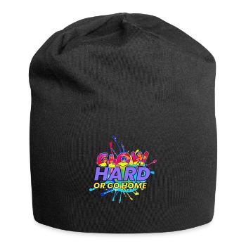 Glow Hard Or Go Home EDM Music Festival - Jersey Beanie - black - Front