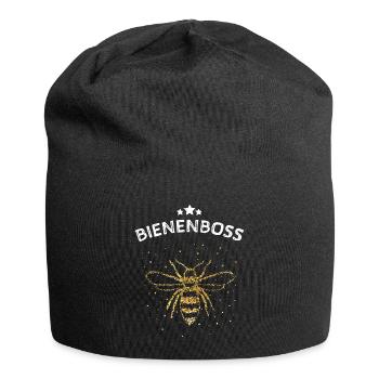 Bienenboss Bienen Honigbiene Imkerei Bienenzucht - Jersey-Beanie - Schwarz - Vorne