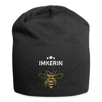 Imkerin Bienen Honigbiene Imkerei Bienenzucht - Jersey-Beanie - Schwarz - Vorne