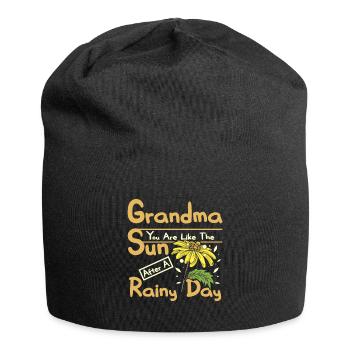 Grandma like the sun after a rainy day - Jersey Beanie - black - Front