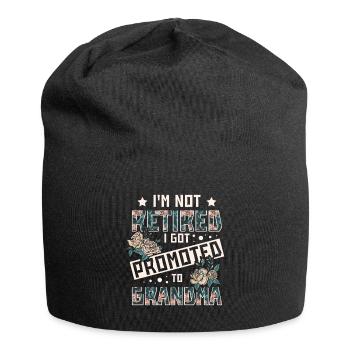 J’ai été promue grand-mère - Bonnet en jersey - noir - Devant