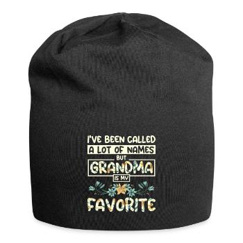 Grand-mère est mon nom préféré - Bonnet en jersey - noir - Devant
