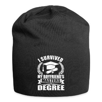 Schulabschluss Freund Abschlussfeier Sprüche - Jersey-Beanie - Schwarz - Vorne