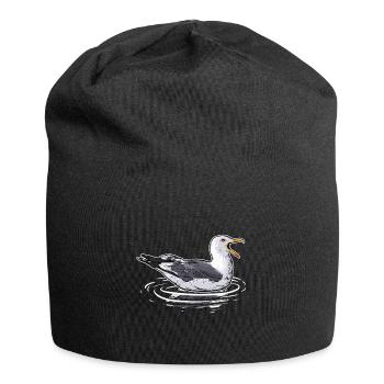Screaming Seagull Sea Birds Birder - Jersey Beanie - black - Front