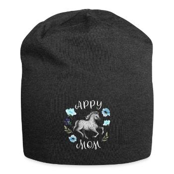Appaloosa-Pferdekleidung Appaloosa-Mutter - Jersey-Beanie - Anthrazit - Vorne