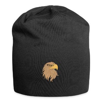 Bird of Prey Head Predator Eagle Falcon Hawk Hawk - Jersey Beanie - black - Front