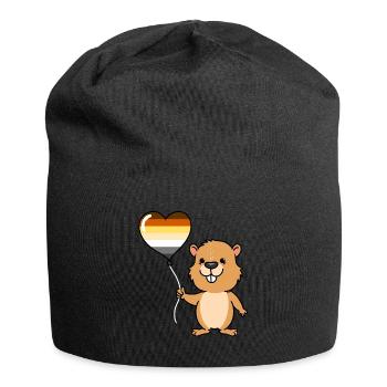 Biber Herzballon Gay Bear - Jersey-Beanie - Schwarz - Vorne