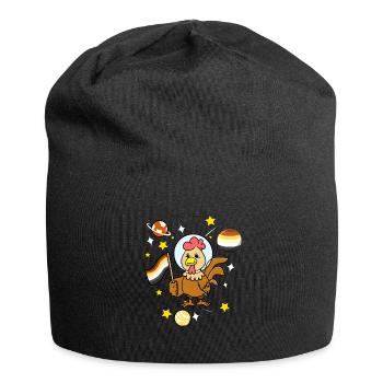 Huhn im Weltraum Gay Bear - Jersey-Beanie - Schwarz - Vorne