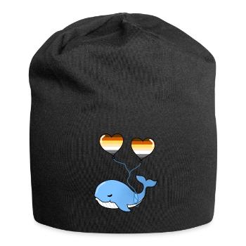 Wal Herzballon Gay Bear - Jersey-Beanie - Schwarz - Vorne