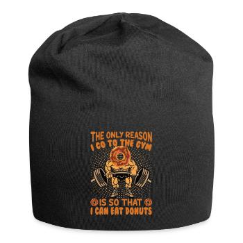 La seule raison pour laquelle je vais au gymnase, c’est pour pouvoir - Bonnet en jersey - noir - Devant