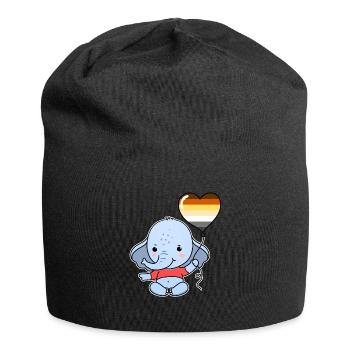 Elefant Herzballon Gay Bear - Jersey-Beanie - Schwarz - Vorne