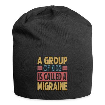 A Group Of Kids Is Called A Migraine - Funny Teach - Jersey Beanie - black - Front