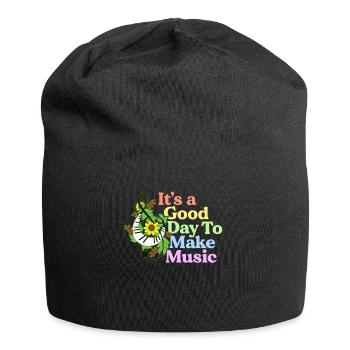 C’est une bonne journée pour faire un bracelet cadeau de professeur de musique - Bonnet en jersey - noir - Devant