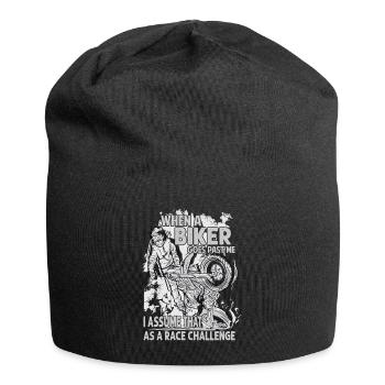 Quand un motard passe devant moi, je suppose que c’est une course - Bonnet en jersey - noir - Devant