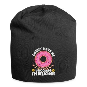 Donut Hate Me Because I’m Delicious - Pâtisseries - D - Bonnet en jersey - noir - Devant
