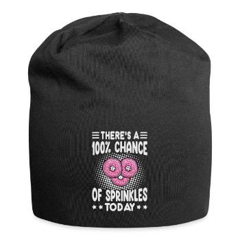Il y a 100% de chances de saupoudrer aujourd’hui - Sweet D - Bonnet en jersey - noir - Devant