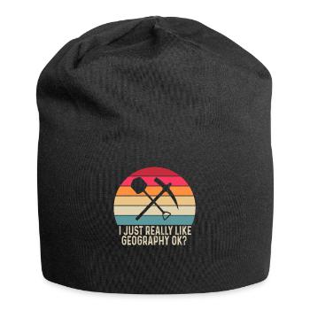 Ich Mag Geografie Einfach Sehr Okay? Geograph - Jersey-Beanie - Schwarz - Vorne