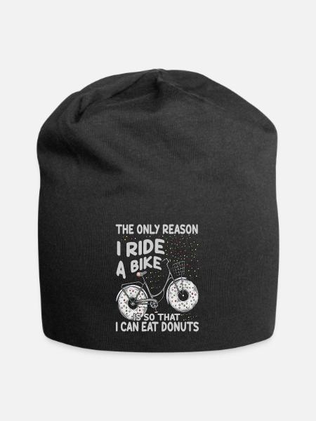 The Only Reason I Ride A Bike Is So That I Can Eat - Jersey-Beanie - Schwarz