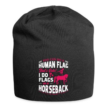 Voltigieren I Do Flags on a Horseback - Jersey-Beanie - Schwarz - Vorne
