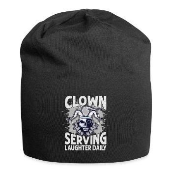 Clown Serving Laughter Daily - Funny Clowns - Joke - Jersey-Beanie - Schwarz - Vorne