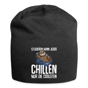 Studieren Kann Jeder Chillen Nur Die Coolsten - Jersey-Beanie - Schwarz - Vorne