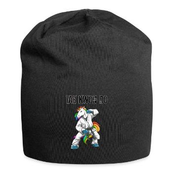 Niedliches aber gefährliches Taekwondo Einhorn - - Jersey-Beanie - Schwarz - Vorne