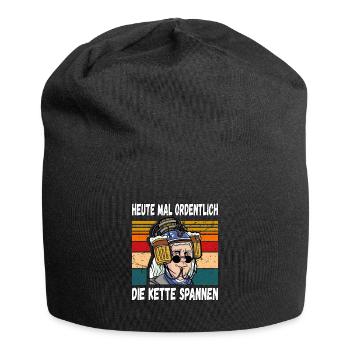 Heute mal Ordentlich die Kette Spannen Witzig - Jersey-Beanie - Schwarz - Vorne