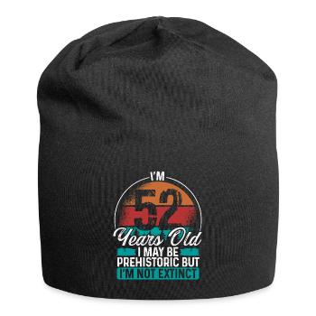 52 Birthday Idea Men Birthdays Funny 52 Year Old - Jersey Beanie - black - Front