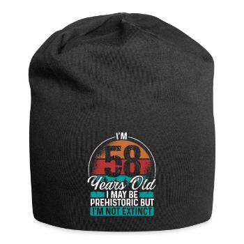 58 Birthday Idea Men Birthdays Funny 58 Year Old - Jersey Beanie - black - Front