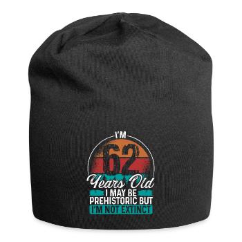 62 Birthday Idea Men Birthdays Funny 62 Year Old - Jersey Beanie - black - Front
