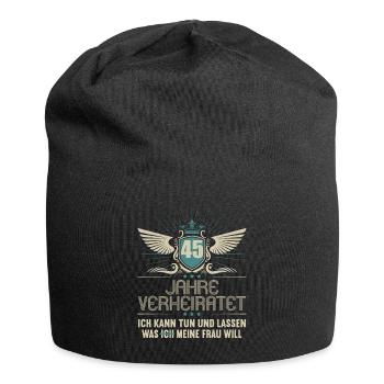 45 Jahre verheiratet kann tun 45.Hochzeitstag - Jersey-Beanie - Schwarz - Vorne