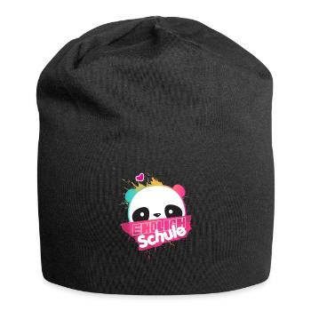 Schulanfänger, Erstklässler, ABC SCHÜTZE - Jersey-Beanie - Schwarz - Vorne