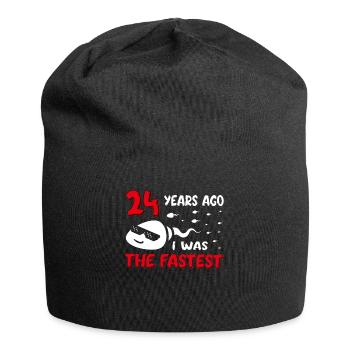 24 Years Ago I Was The Fastest 24. Geburtstag - Jersey-Beanie - Schwarz - Vorne