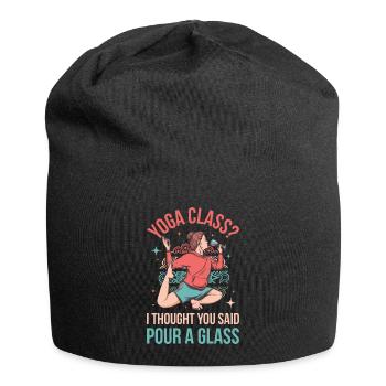 Cours de yoga Verser un cadeau de yoga en verre - Bonnet en jersey - noir - Devant
