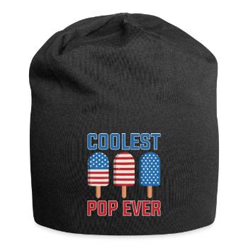 Coolest Pop Ever Popsicle Eis Geschenk - Jersey-Beanie - Schwarz - Vorne