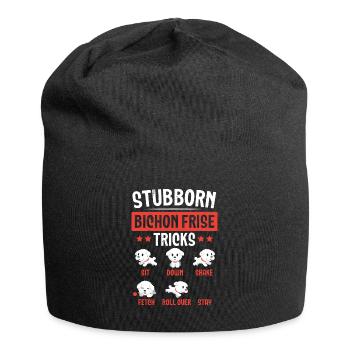 Persistant Bichon Frise Tricks Dog Lovers Wel - Bonnet en jersey - noir - Devant