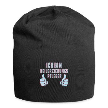 Lustiges Motiv Ich bin Heilerziehungspfleger - Jersey-Beanie - Schwarz - Vorne