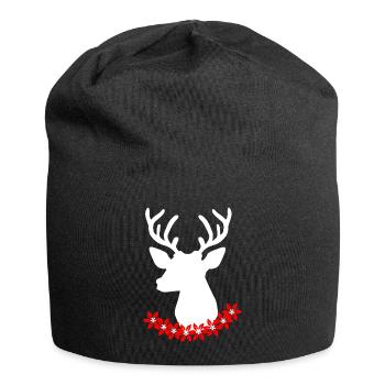 Swiss deer - Jersey Beanie - black - Front