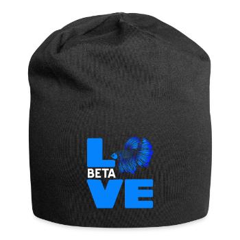 LOVE Beta Fish Awesome Fishing Designs T-Shirt - Jersey-Beanie - Schwarz - Vorne