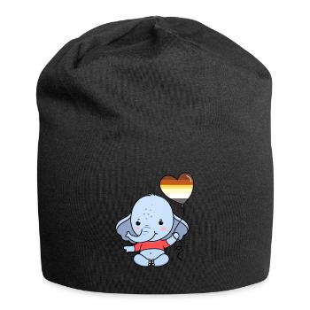 Elefant Herzballon Gay Bear Pride - Jersey-Beanie - Schwarz - Vorne