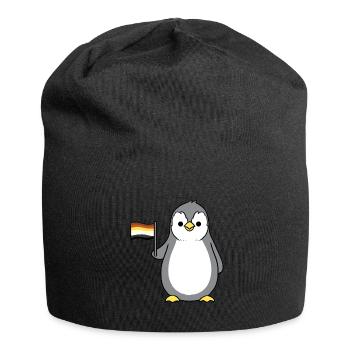 Pinguin Gay Bear Pride - Jersey-Beanie - Schwarz - Vorne