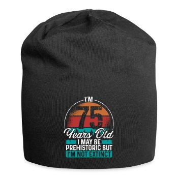 75 Birthday Idea Men Birthdays Funny 75 Year Old - Jersey Beanie - black - Front