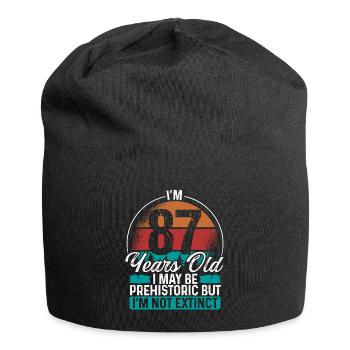 87 Birthday Idea Men Birthdays Funny 87 Year Old - Jersey Beanie - black - Front