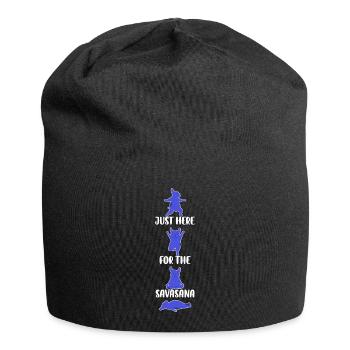 Just Here For The Savasana Yoga Gift - Jersey Beanie - black - Front