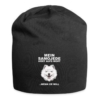 Samoyede écoute la parole quand il veut Saojeden - Bonnet en jersey - noir - Devant