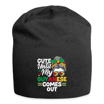 Guyana Guyana Guyana Drapeau mignon jusqu’à mon - Bonnet en jersey - noir - Devant